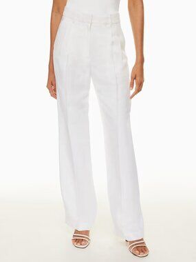 Wilfred White High-Waist Wide-Leg Trousers